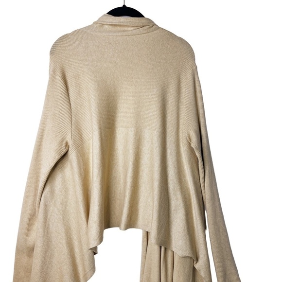RALPH LAUREN Knit Cardigan Sweater with Long Front Size M / L in Heather Camel - Picture 10 of 16